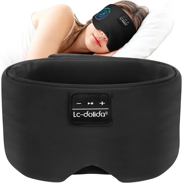 Ice Silk Bluetooth Sleep Mask: Wide wraparound mask